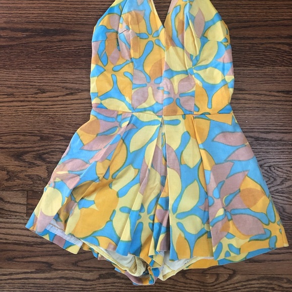 60s vintage skirted romper swimsuit - Picture 4 of 8